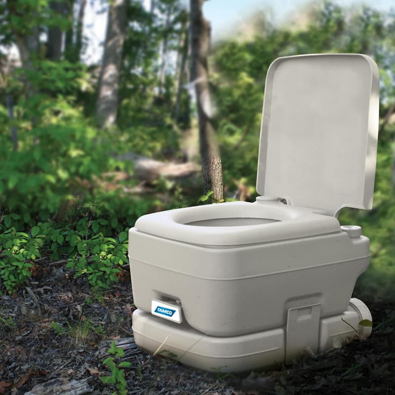 Portable 2.6-Gallon Toilet with Detachable Tank & Easy Transport