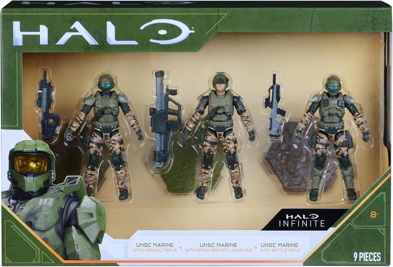 UNSC Marines 3-Figure Pack with Weapons - Amazon Exclusive