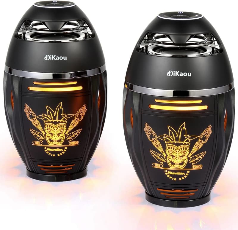 Wireless Outdoor Bluetooth Speakers with Flame Lights - Cool Patio Gift