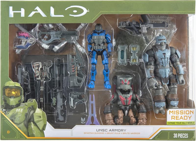 HALO Ultimate Mission Pack: Spartan Gungir with Weapons & Accessories