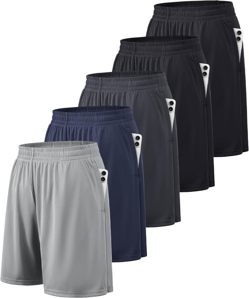 Men's Quick-Dry Athletic Shorts with Pockets