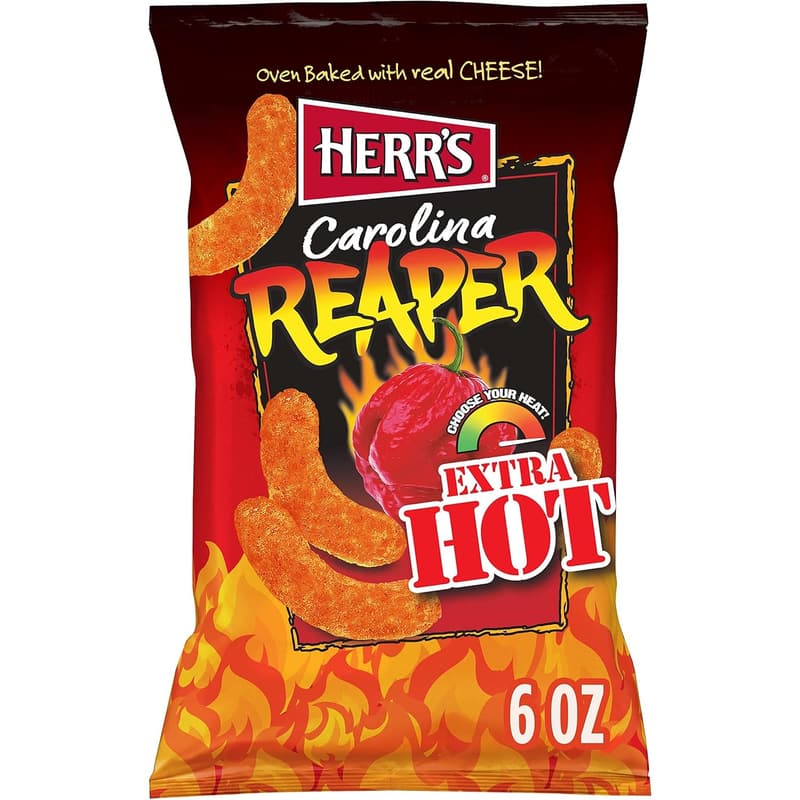 Gluten-Free Carolina Reaper Cheese Curls Snack Pack (6 oz, 6 Count)
