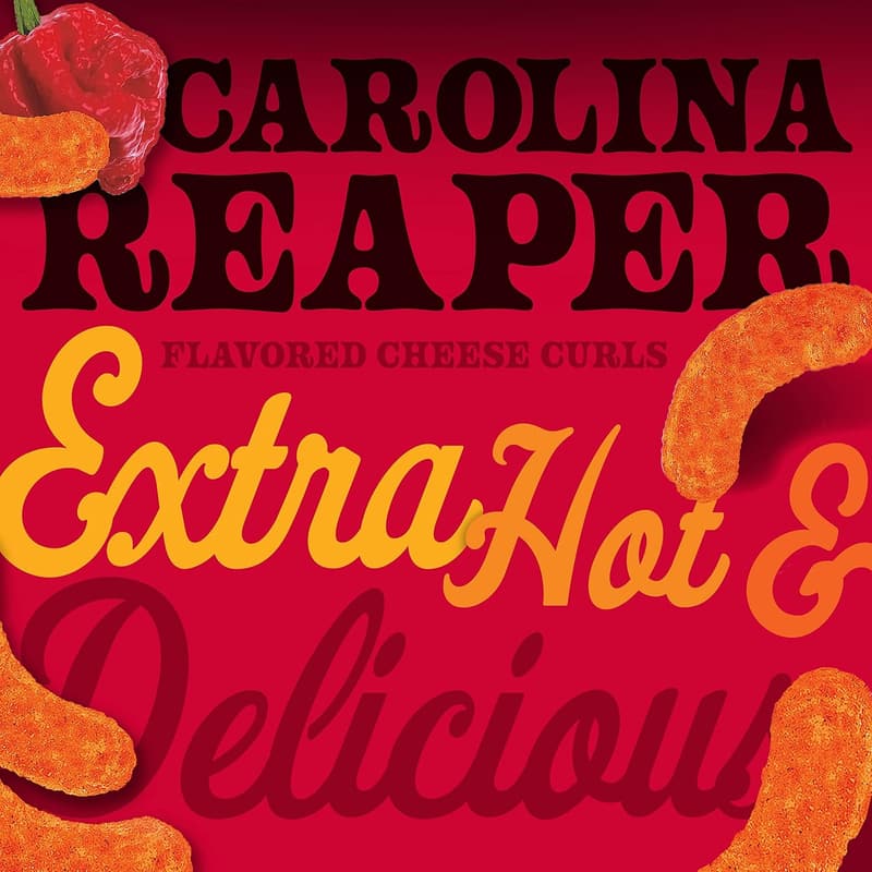 Gluten-Free Carolina Reaper Cheese Curls Snack Pack (6 oz, 6 Count)