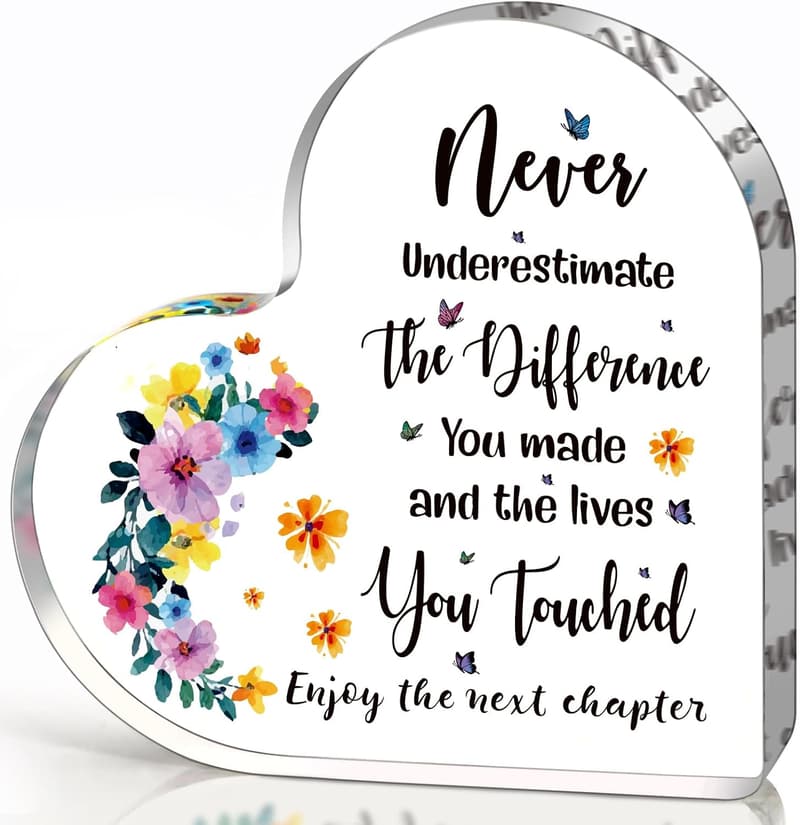 Retirement Gift for Women - Thank You Plaque for Coworkers