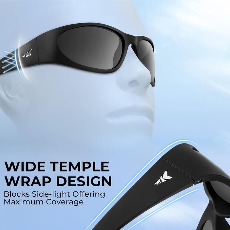 Polarized Sport Sunglasses for Men and Women - Ideal for Driving & Outdoors