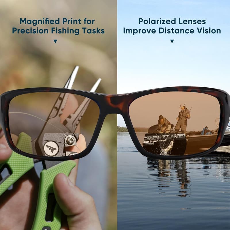Bifocal Polarized Sports Sunglasses with Magnification Options