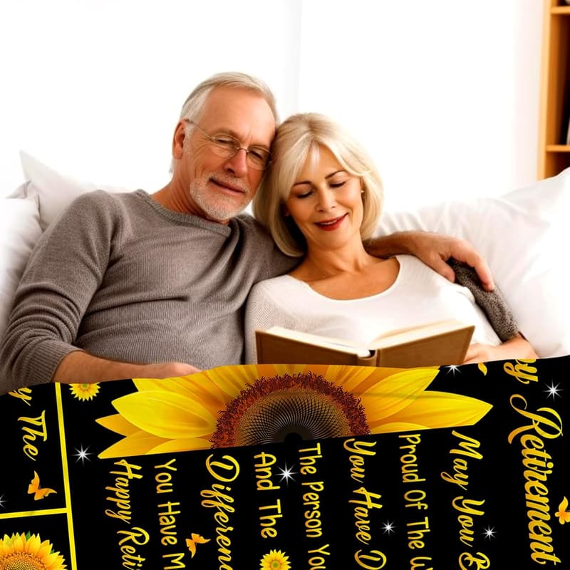 Retirement Blanket for Women - Sunflower Design, 50