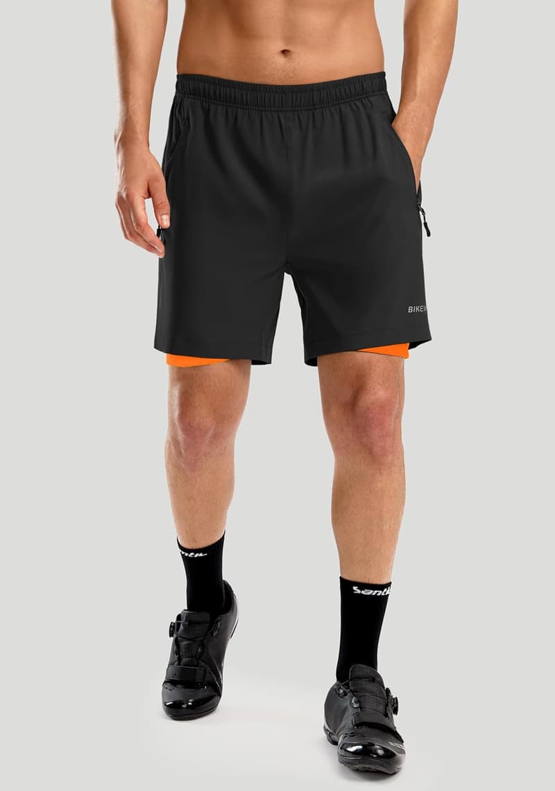 Men's 3D Padded Mountain Bike Shorts with Zipper Pockets