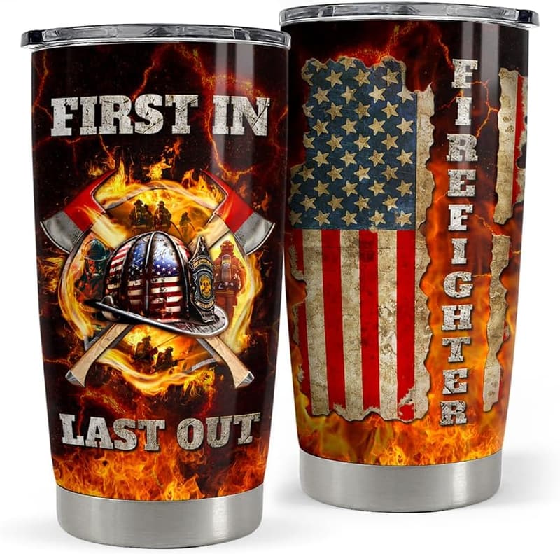 Firefighter Insulated Tumbler 20oz Stainless Steel – Men's Gift