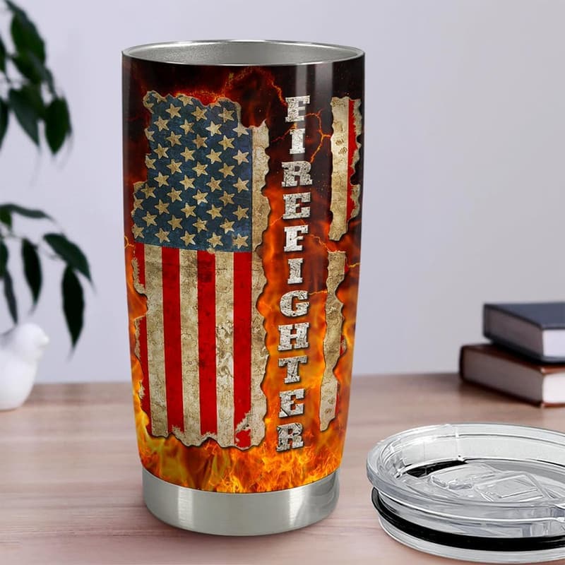 Firefighter Insulated Tumbler 20oz Stainless Steel – Men's Gift