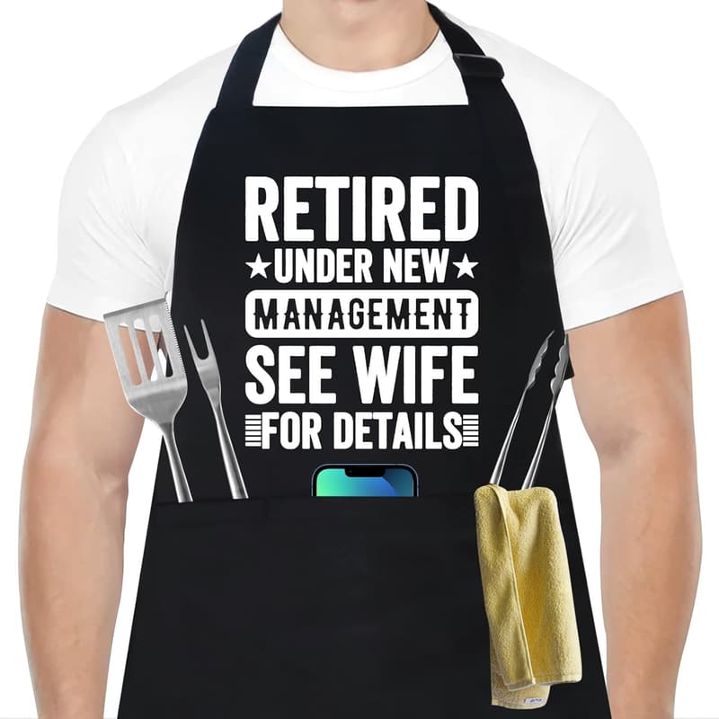 Men's Retirement Apron with 3 Pockets