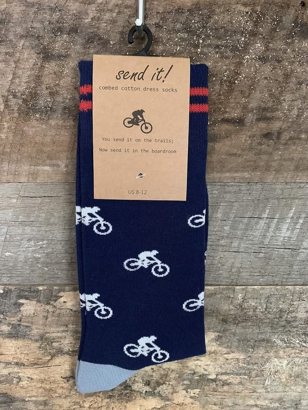 Mountain Biker Dress Socks - Perfect Gift, One Size