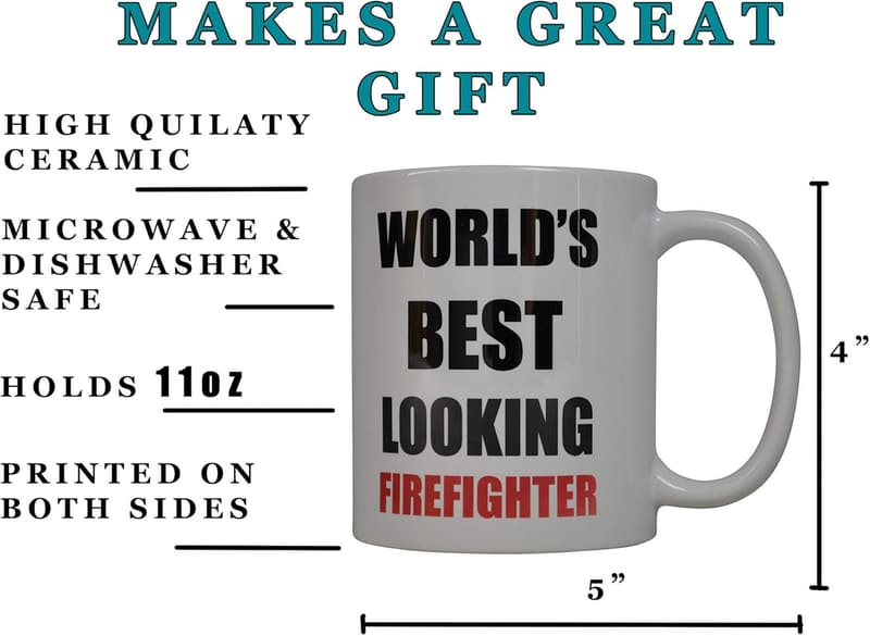 Funny Firefighter Coffee Mug - World's Best Looking Gift
