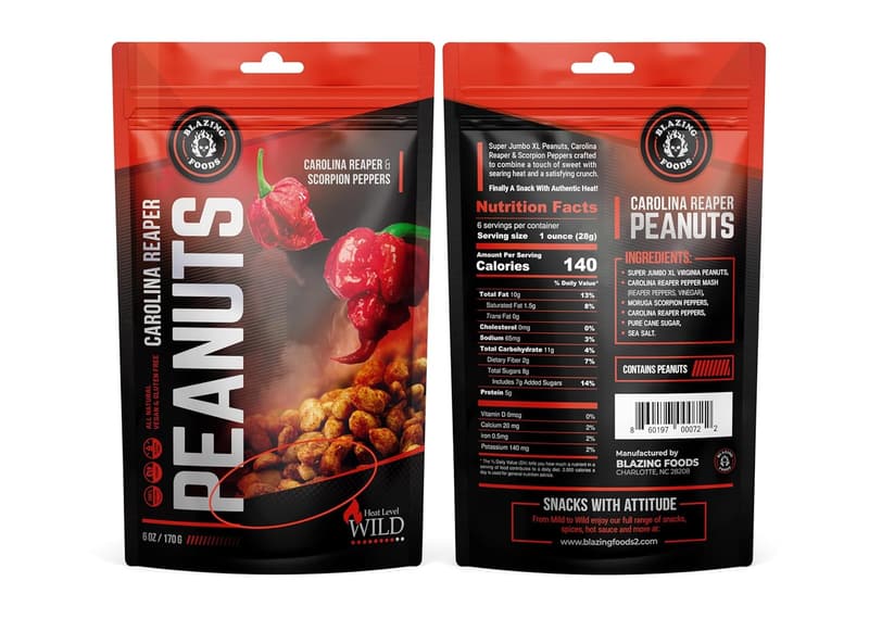 Wild Carolina Reaper Peanuts - Spicy Snack