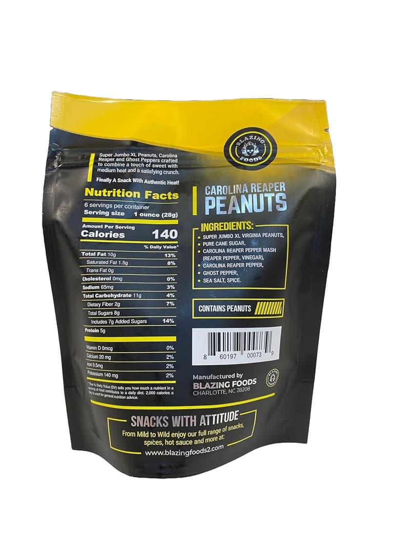 Wild Carolina Reaper Peanuts - Spicy Snack