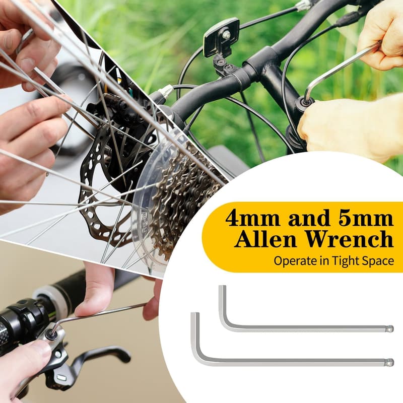 Bike Repair Kit with Tire Pump & 16-in-1 Multitool for Travel