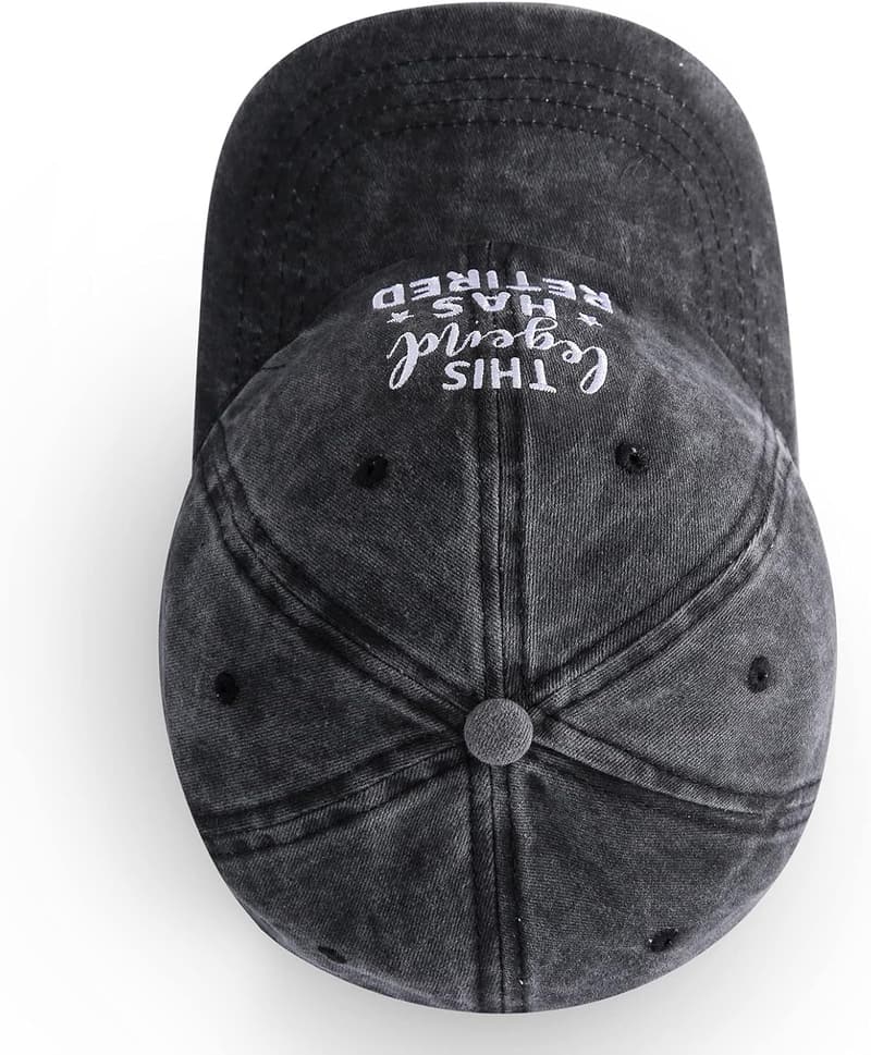 Vintage Retired Baseball Cap for Retirement Party, Adjustable