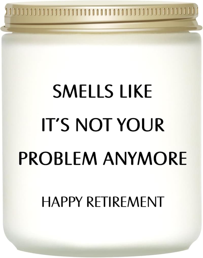 Happy Retirement Scented Candles for Coworkers and Bosses