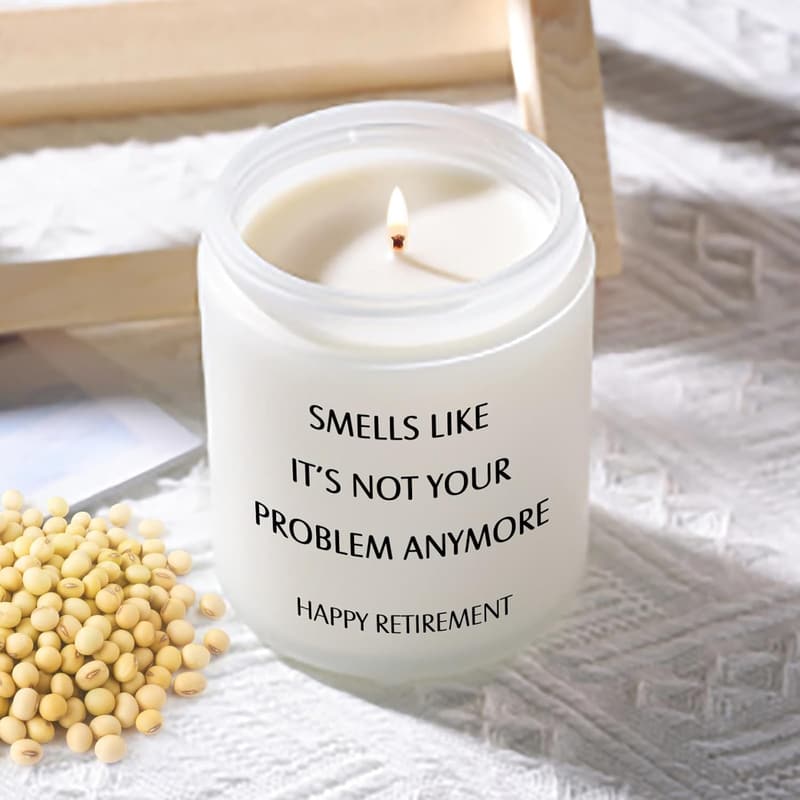 Happy Retirement Scented Candles for Coworkers and Bosses