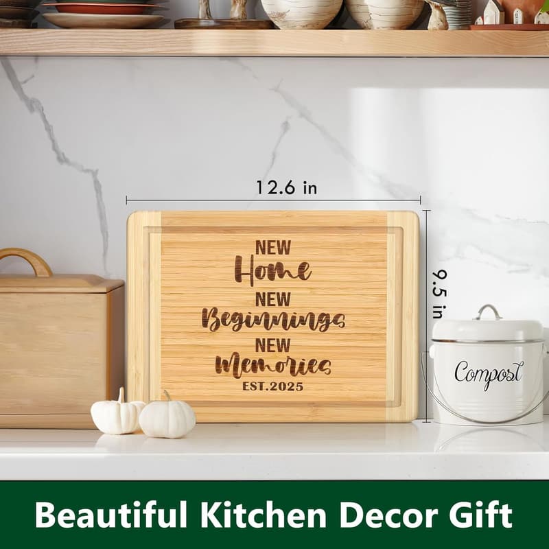 Engraved Cutting Board - New Home Gift for Couples 2025