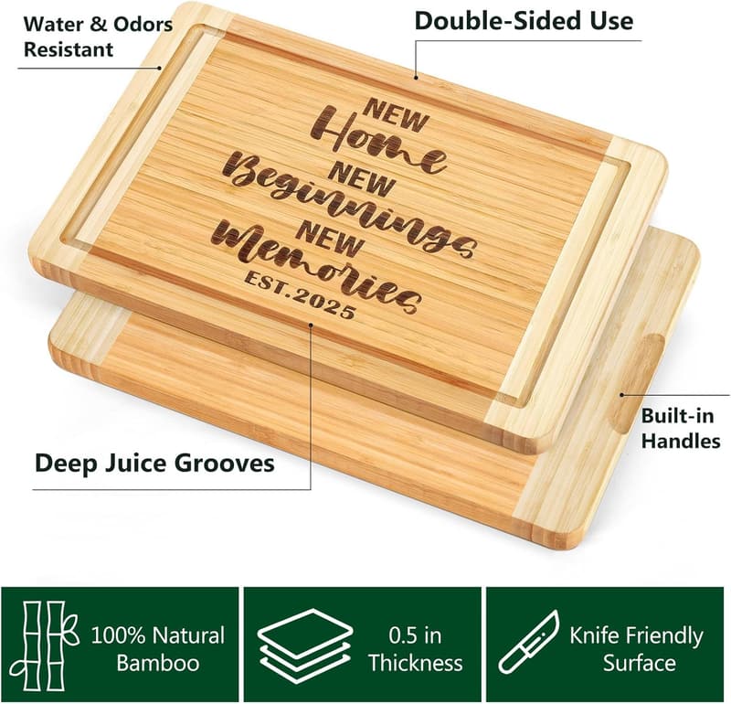 Engraved Cutting Board - New Home Gift for Couples 2025
