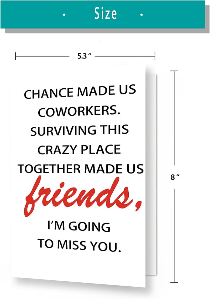 Humorous Going Away Card for Coworkers and Friends
