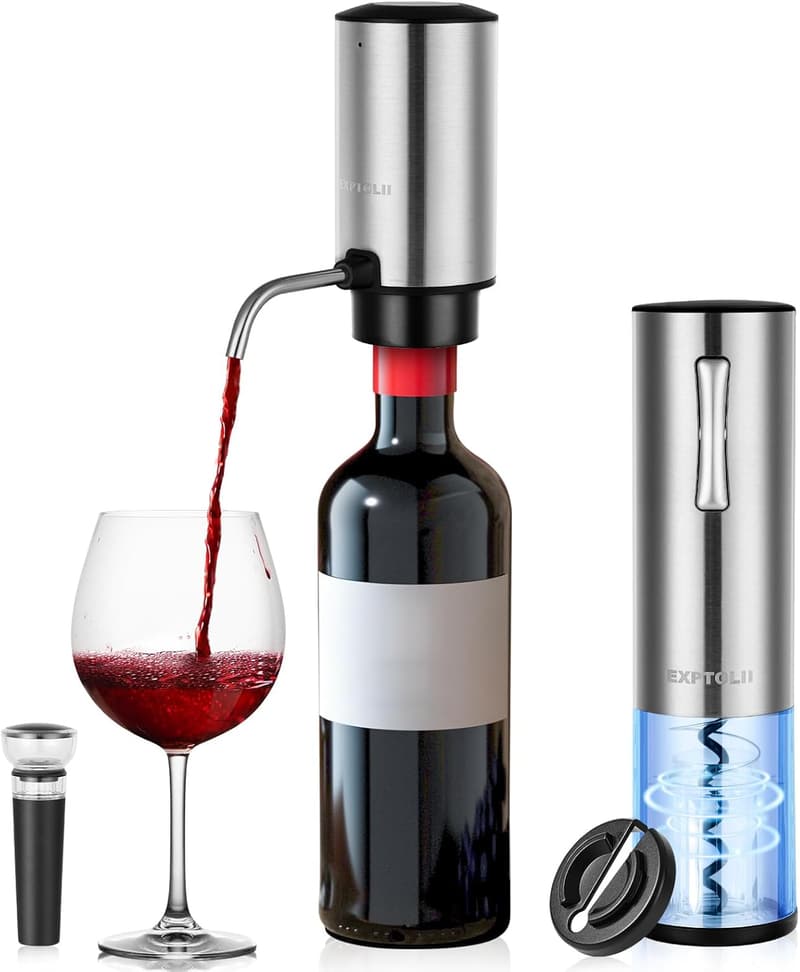 Rechargeable Wine Opener Gift Set for Home & Outdoor Use