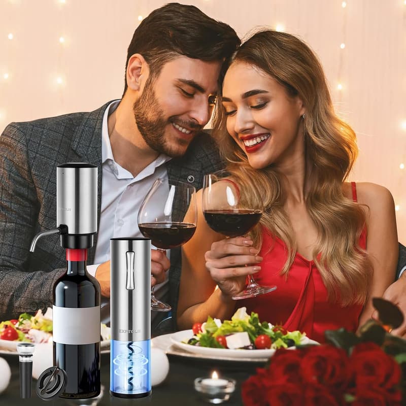 Rechargeable Wine Opener Gift Set for Home & Outdoor Use
