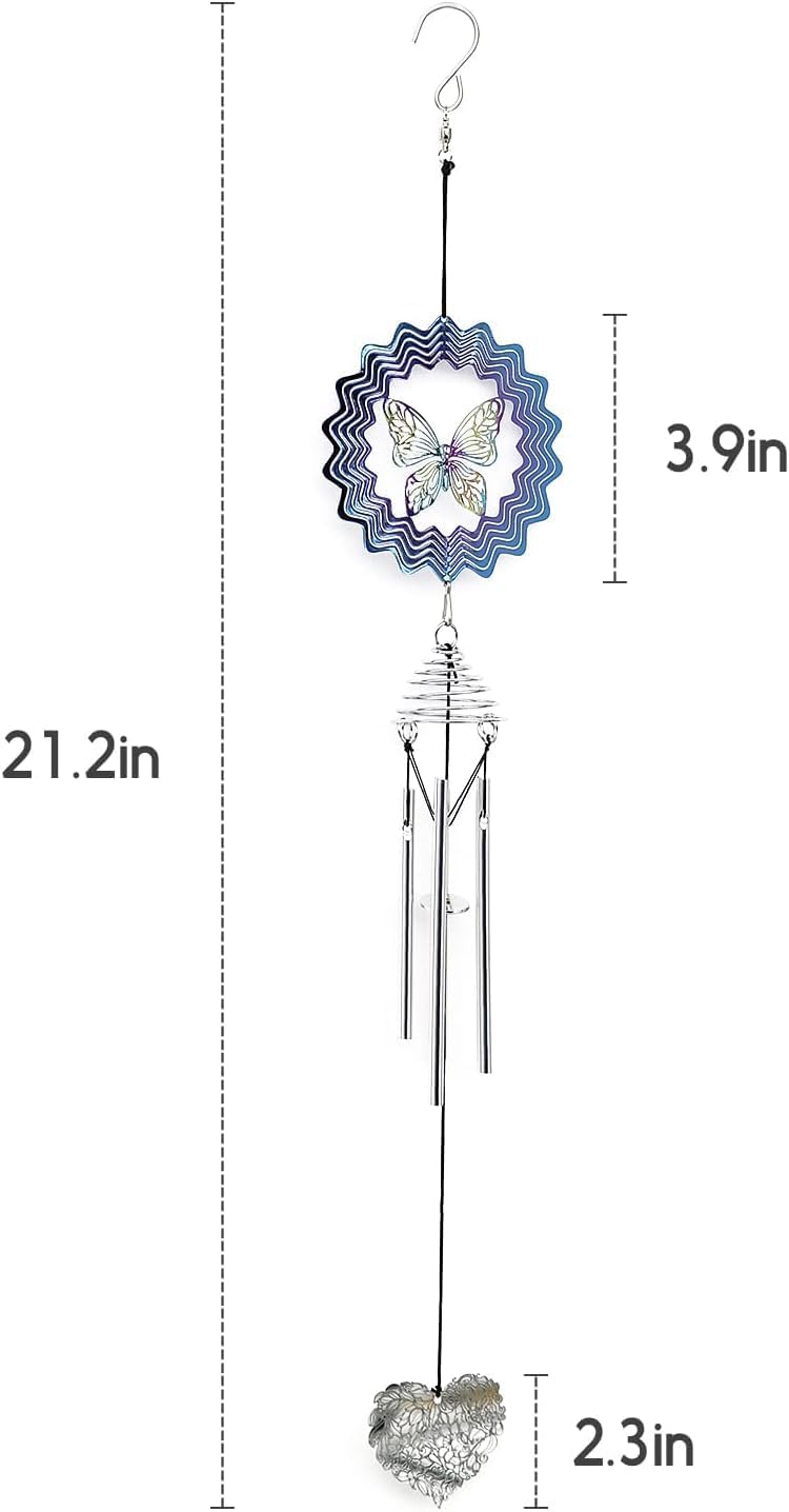 Retirement Wind Chime with Butterfly - Gift for Coworkers & Friends