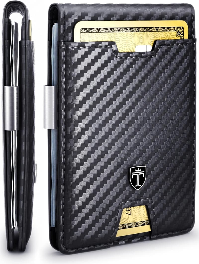 Men's RFID-Blocking Slim Wallet with Money Clip - Austin