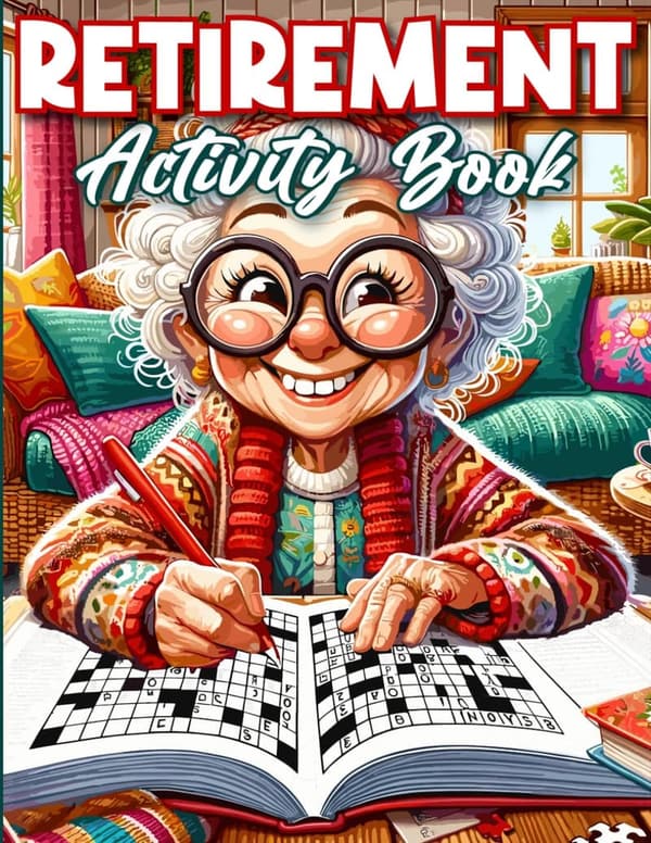 Retirement Gift: Women's Activity Book with 9 Fun Puzzles