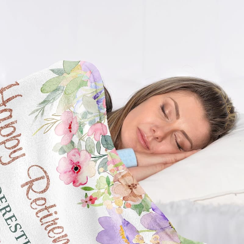 Classy Retirement Blanket Gift for Women, 50