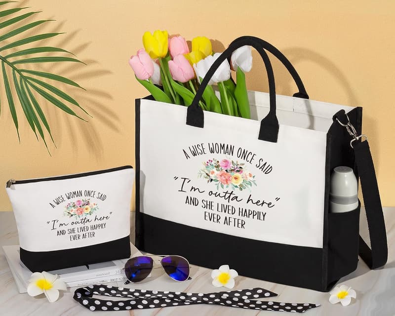 2025 Retirement Gift Set for Women - Funny Tote & Makeup Bags