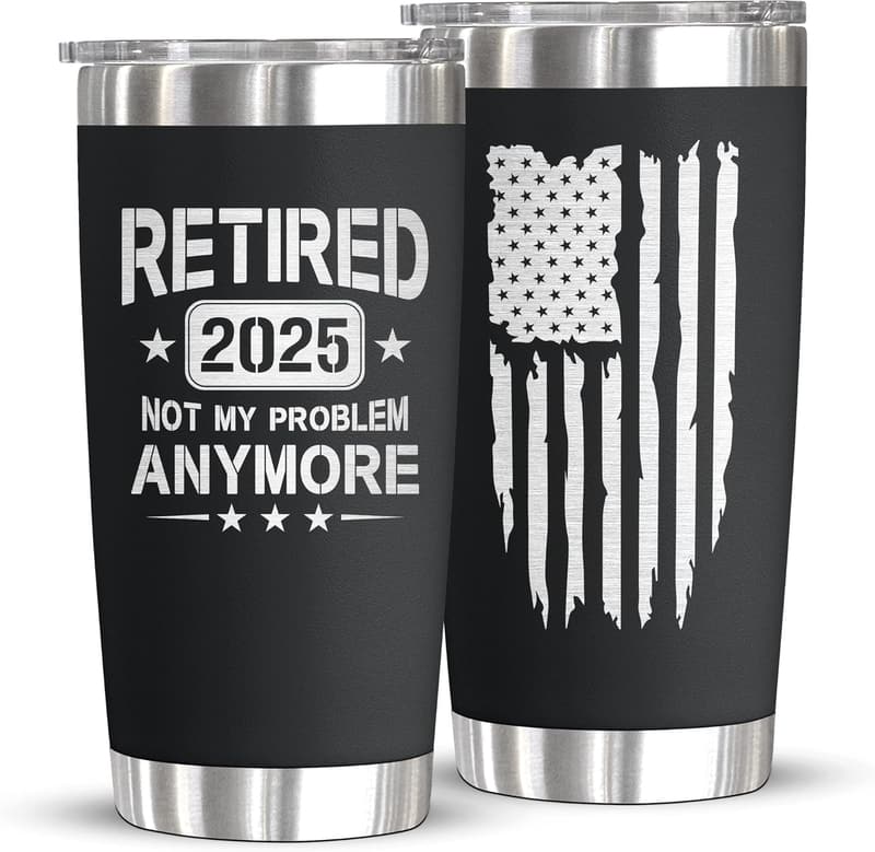 Funny 20oz Coffee Tumbler for Retirement Gifts