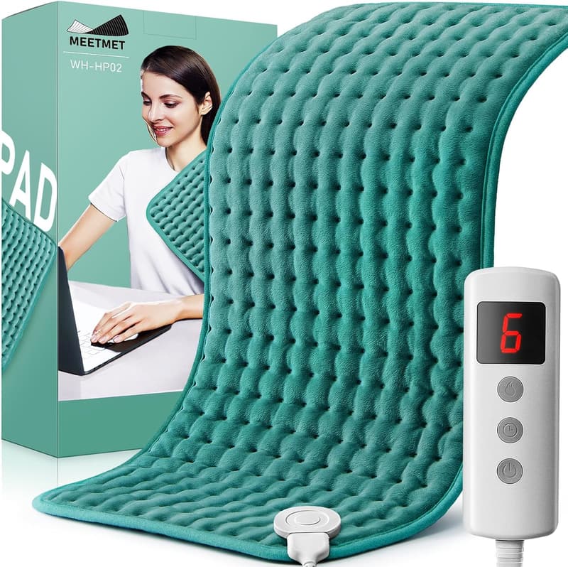 Electric Heating Pad for Pain Relief - Auto Shut Off, 6 Settings