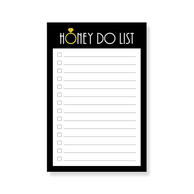 Honey Do List Notepad for Men - Gag Gift 4x6 inches