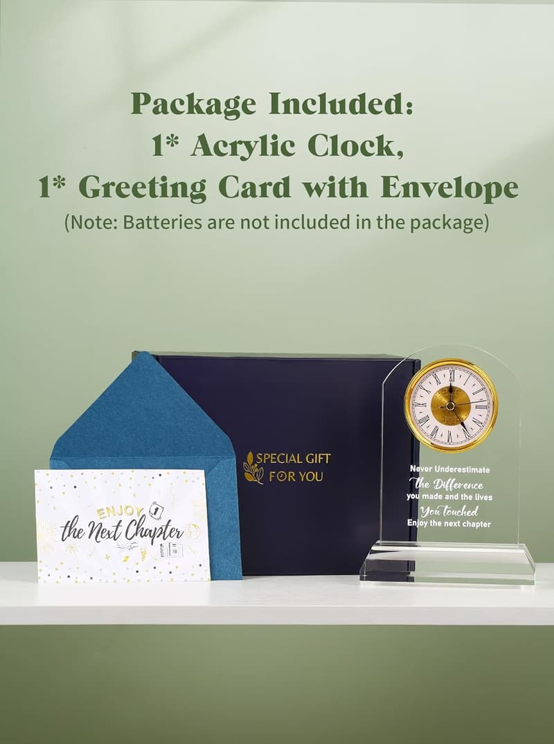 Retirement Desk Clock with Plaque - Perfect Gift for Coworkers