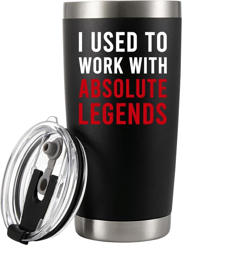 Farewell Gift: Vacuum Insulated Tumbler for Coworkers (Black, 20 oz)