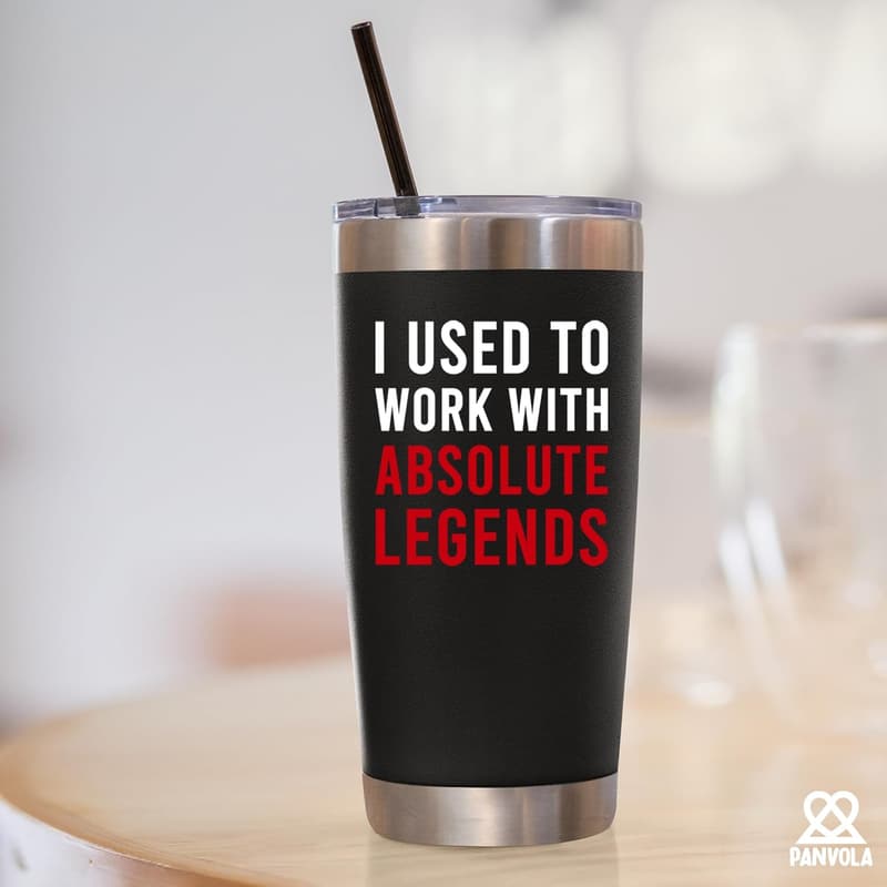 Farewell Gift: Vacuum Insulated Tumbler for Coworkers (Black, 20 oz)
