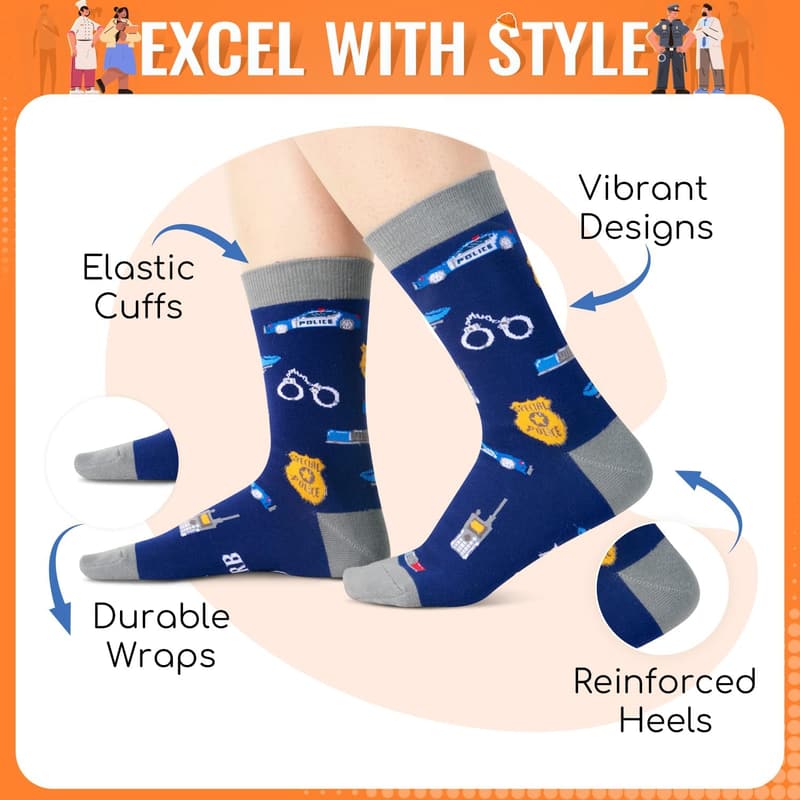 Retirement Socks for Police and Firefighter Professionals