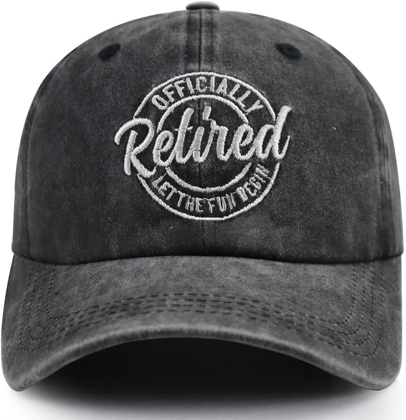 Retirement Baseball Cap, Funny Adjustable Cotton Hat for Men & Women