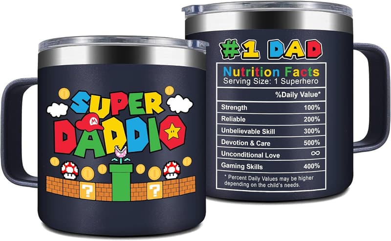 No. 1 Dad Insulated Travel Mug - Perfect Father's Day Gift
