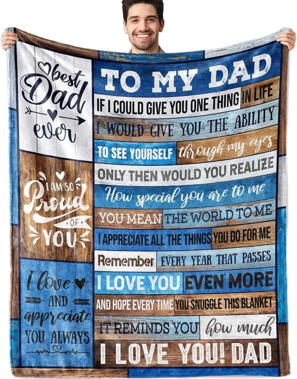 Dad Birthday Gift: Soft 50x60 Inch Throw Blanket