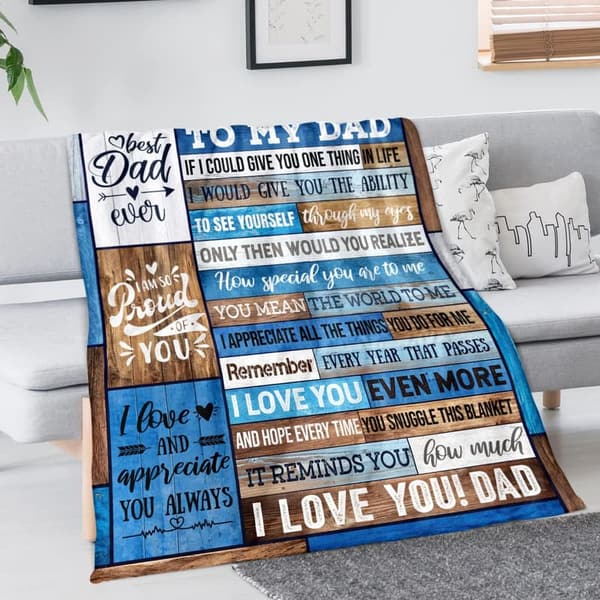 Dad Birthday Gift: Soft 50x60 Inch Throw Blanket