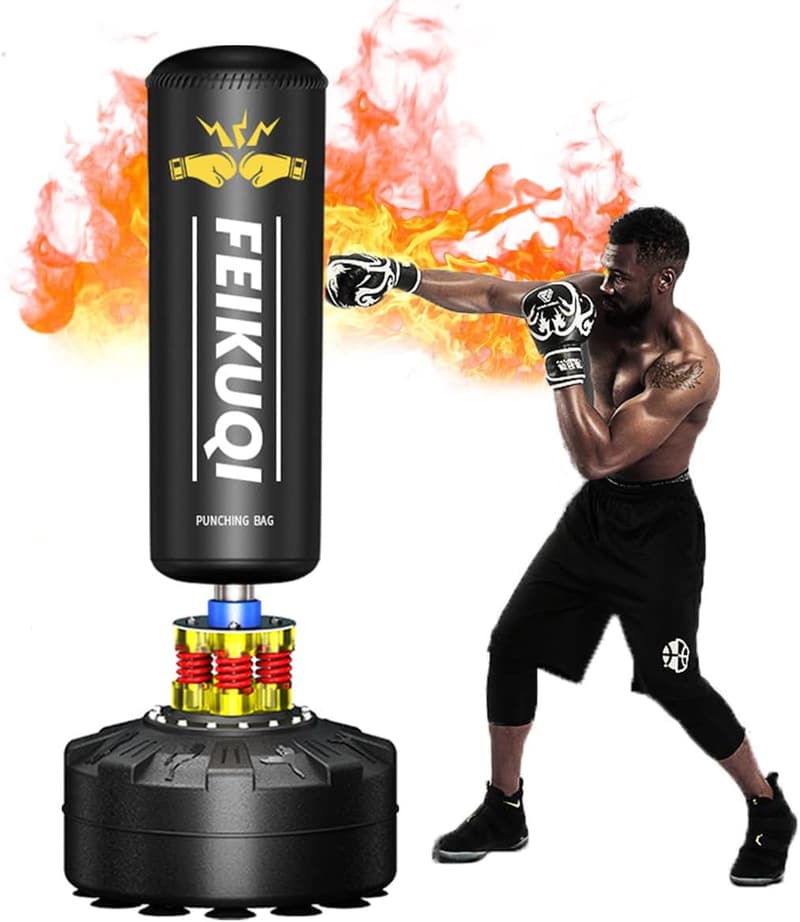 205lbs Heavy Standing Punching Bag for Adults - Shock Absorber