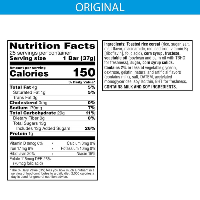 Crispy Marshmallow Rice Krispies Treats - Single Serve (25 Count)