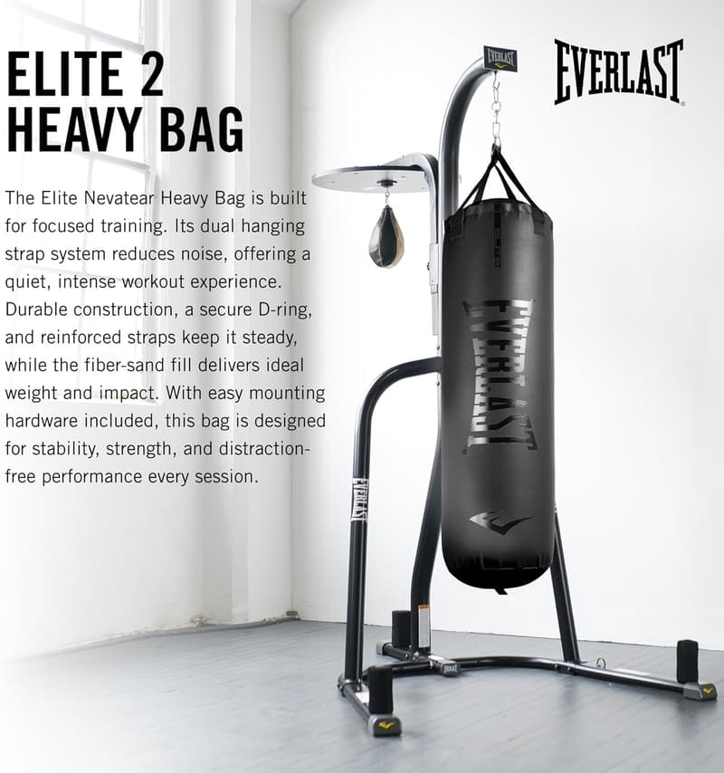 Everlast Elite 2 Punching Bag – Durable PVC for Home Gym Training