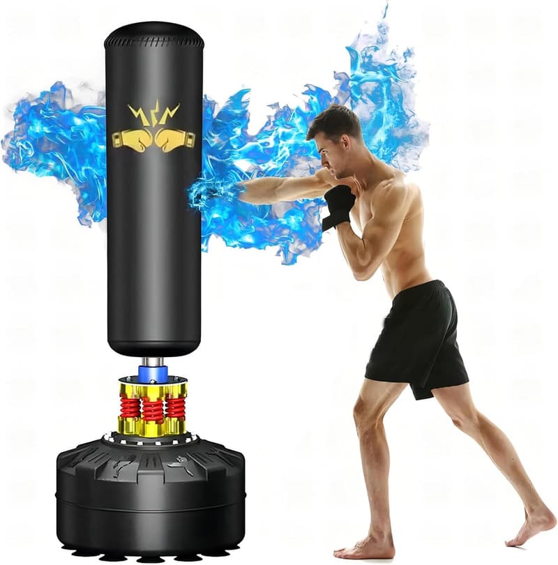 Heavyweight Boxing Punching Bag with Stand - 70'' Fitness Trainer