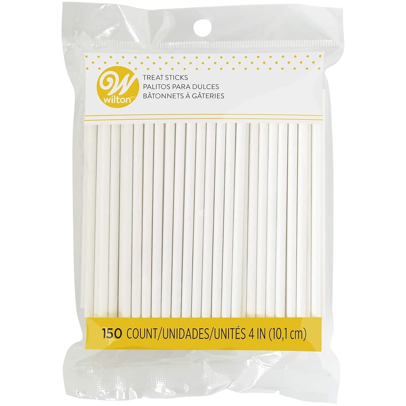 Lollipop and Cake Pop Sticks - 150-Count, 4 Inch White