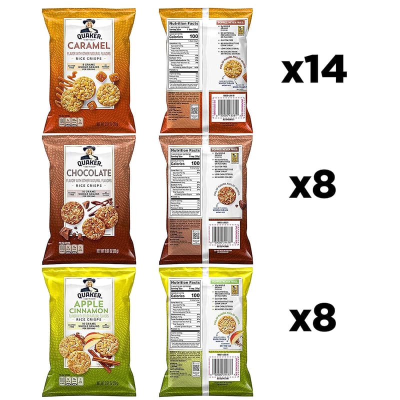 Gluten-Free Sweet Rice Crisps Variety Pack - 30 Bags